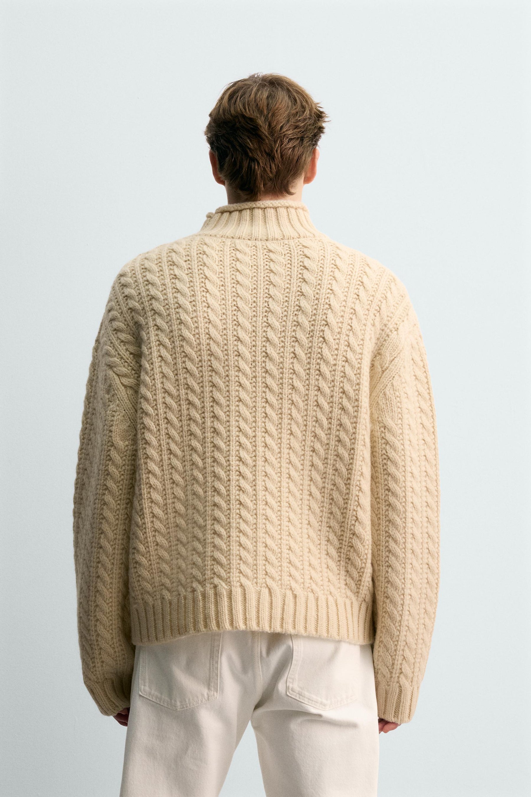 AARON LEVINE X CABLE KNIT WOOL JUMPER - Image 3