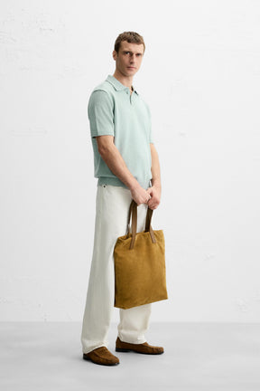 TEXTURED KNIT POLO SHIRT - Image 4