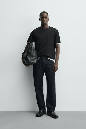 RELAXED FIT KNIT T-SHIRT - Image 1