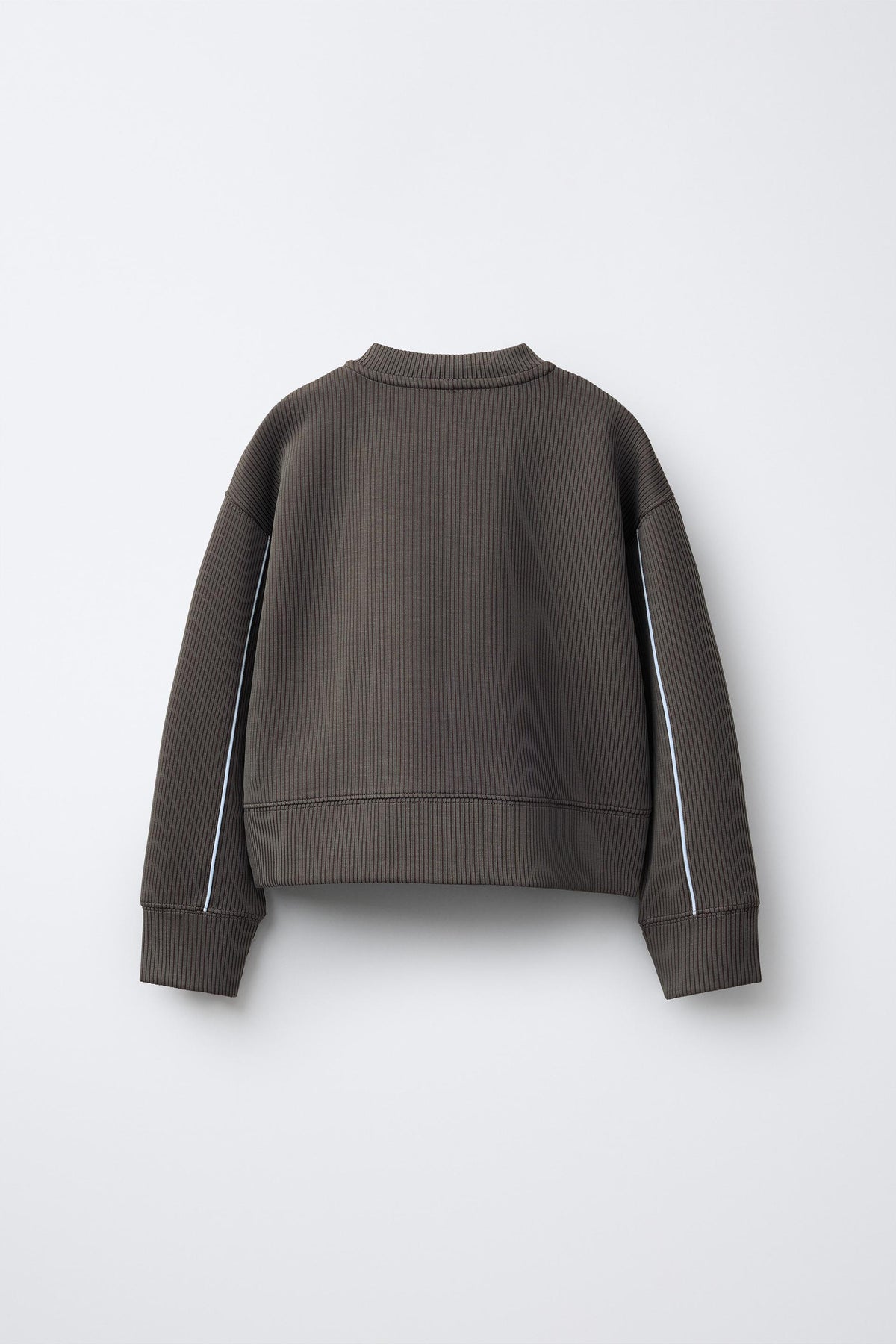 BOMBER SWEATSHIRT WITH RIB AND MODAL - Image 1
