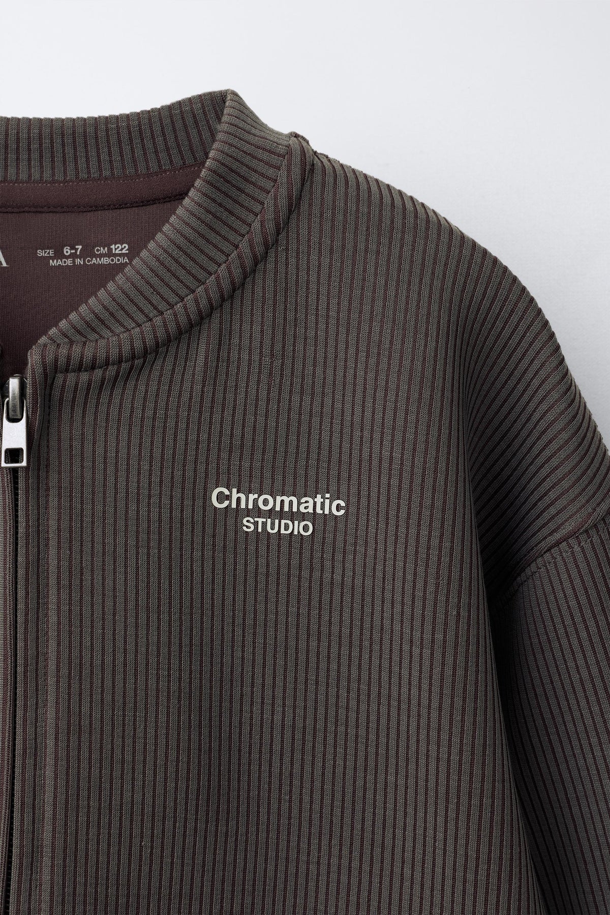BOMBER SWEATSHIRT WITH RIB AND MODAL - Image 2