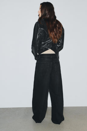 Jeans mit umgeschlagenem Bund
