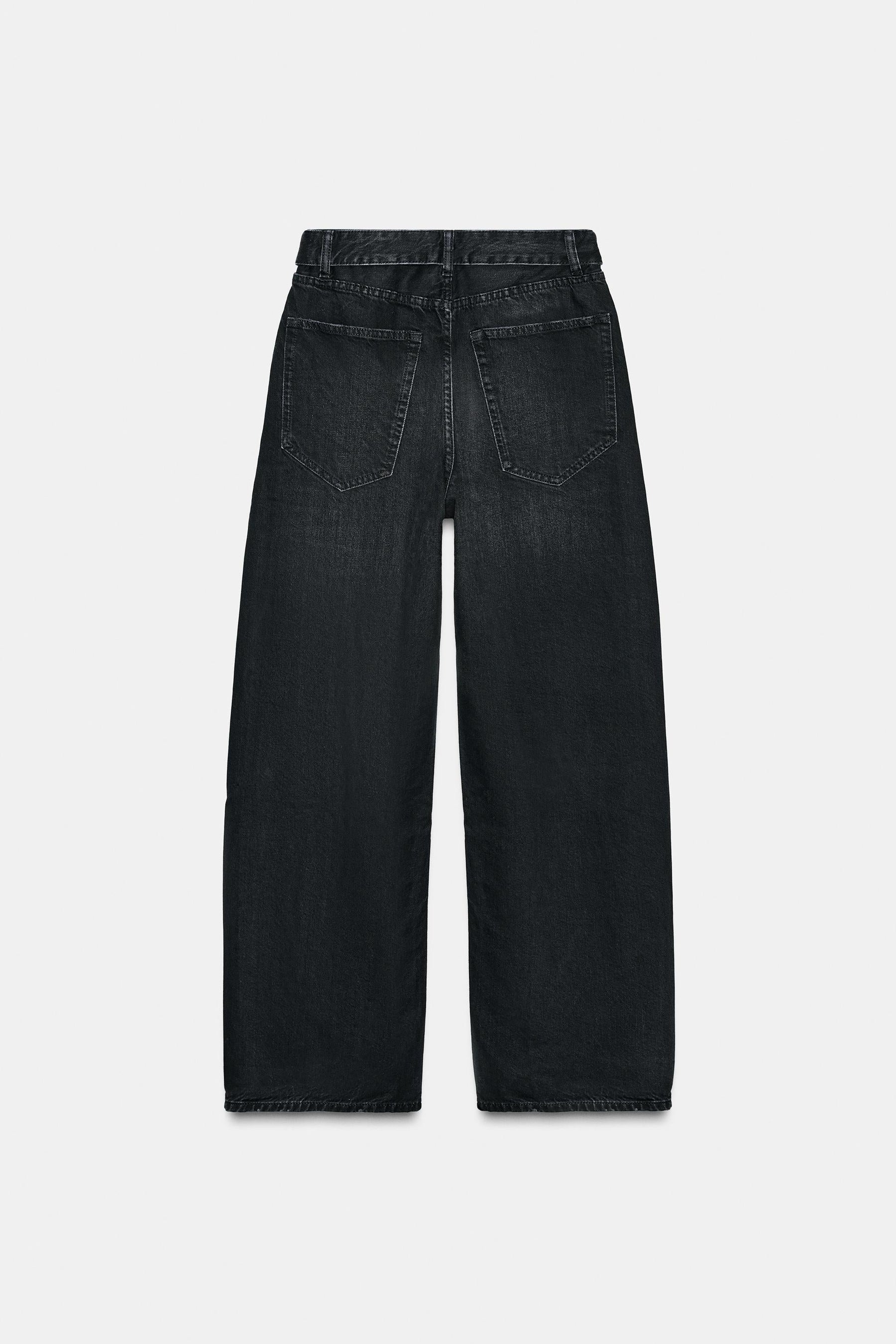 Jeans mit umgeschlagenem Bund