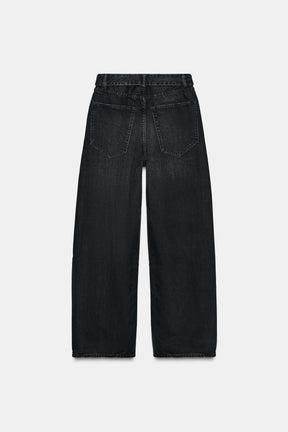 Jeans mit umgeschlagenem Bund