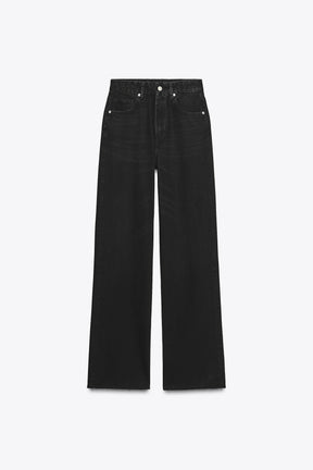 HIGH-WAIST WIDE-LEG JEANS
