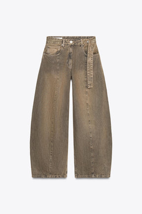 Oversized Barrel Low-Rise Jeans