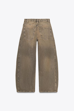 Oversized Barrel Low-Rise Jeans