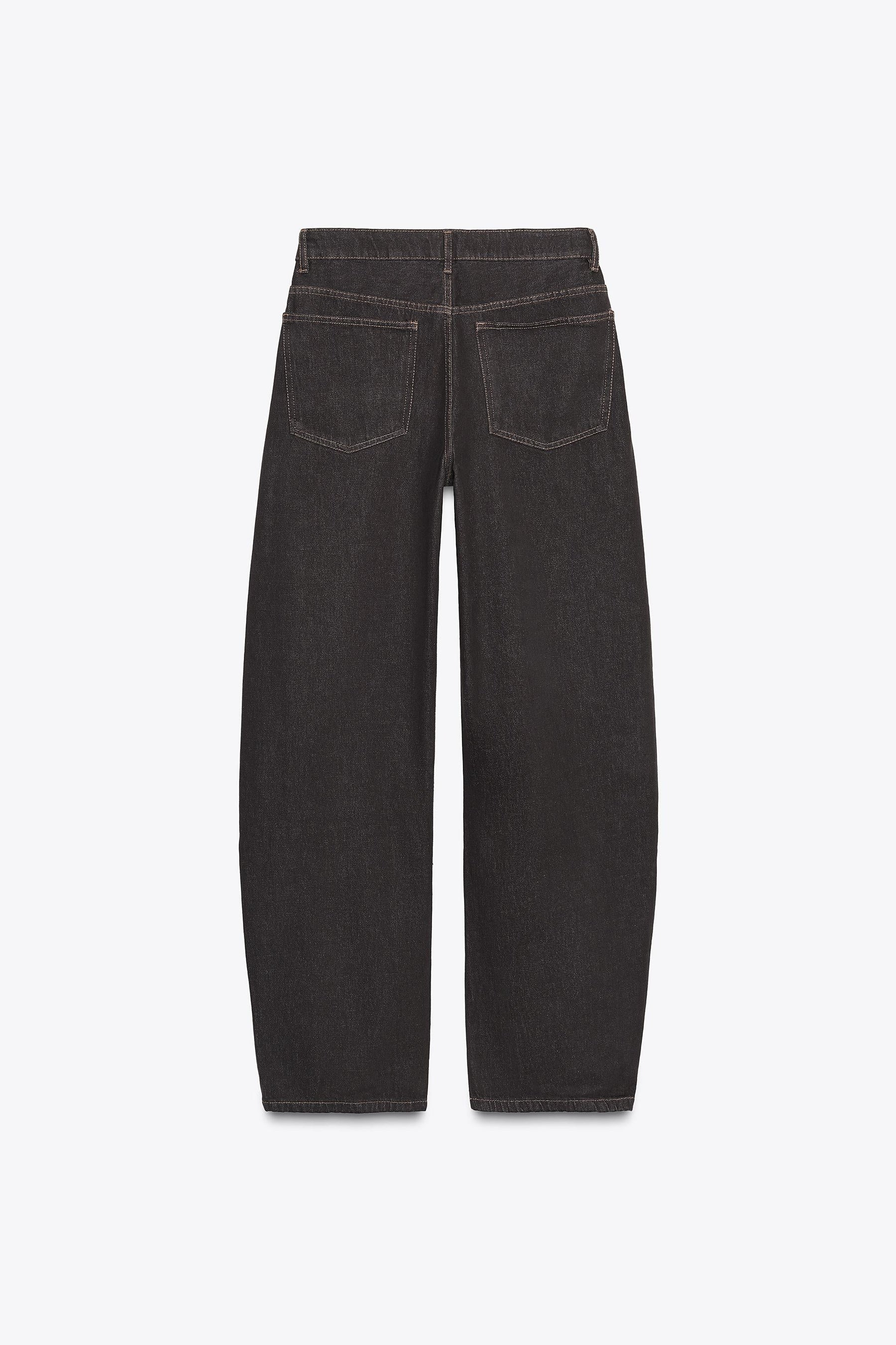 Hochtaillierte Barrel-Jeans