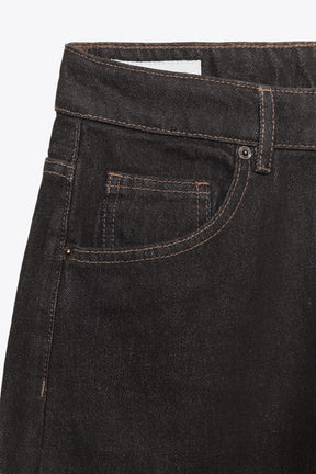 Hochtaillierte Barrel-Jeans