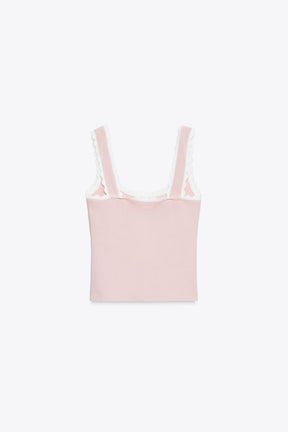 FAUX PEARL STRETCH TOP