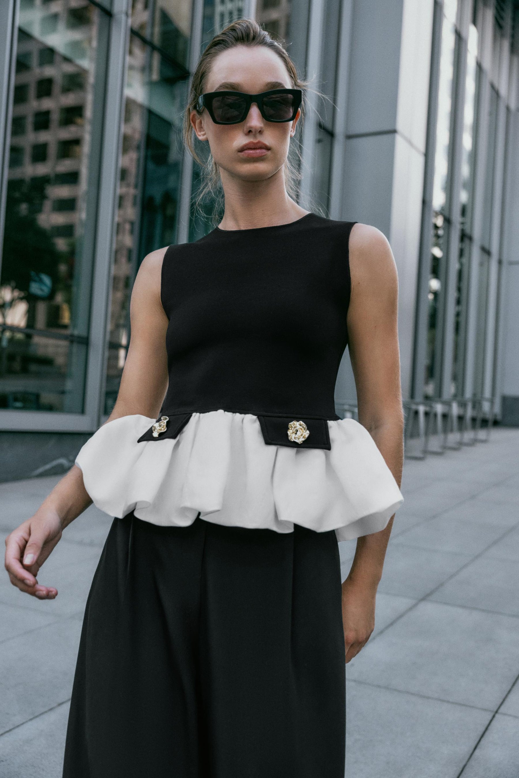 Stretch Contrast Top