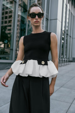Stretch Contrast Top