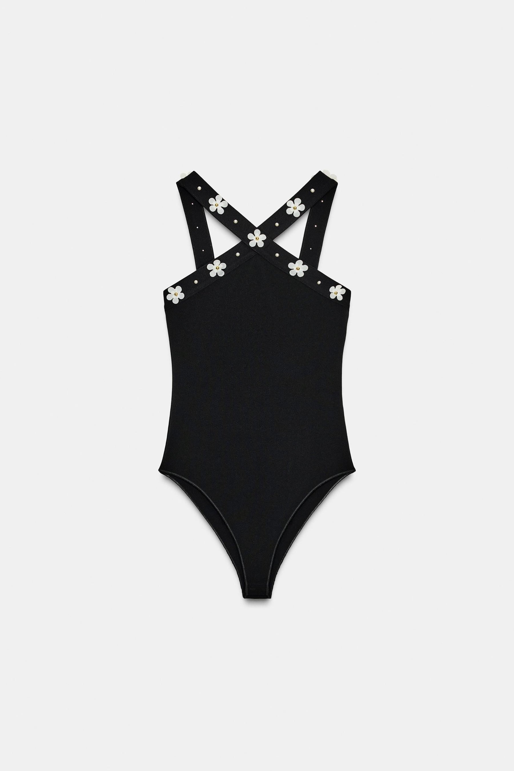 STRETCH-BODY MIT BLUMENMUSTER