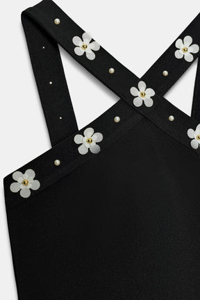 STRETCH-BODY MIT BLUMENMUSTER