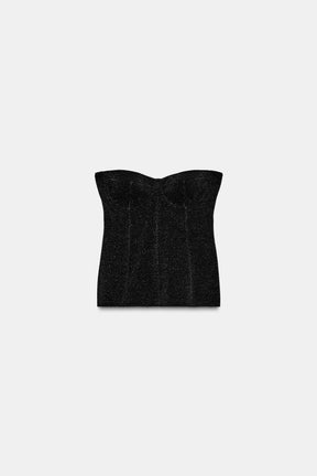 Sparkly Stretch Bandeau Top