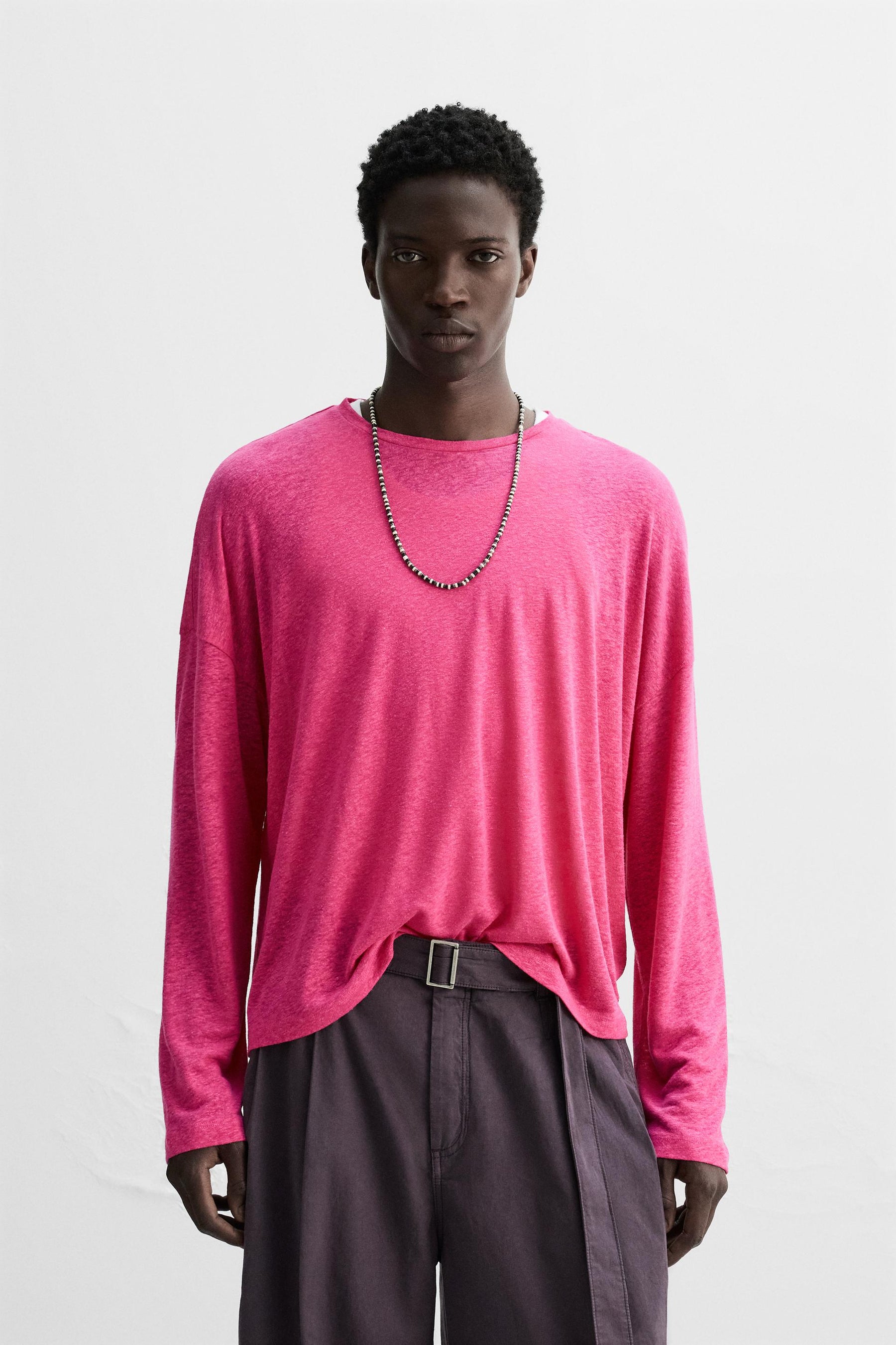 VISCOSE - LINEN T-SHIRT - Image 2