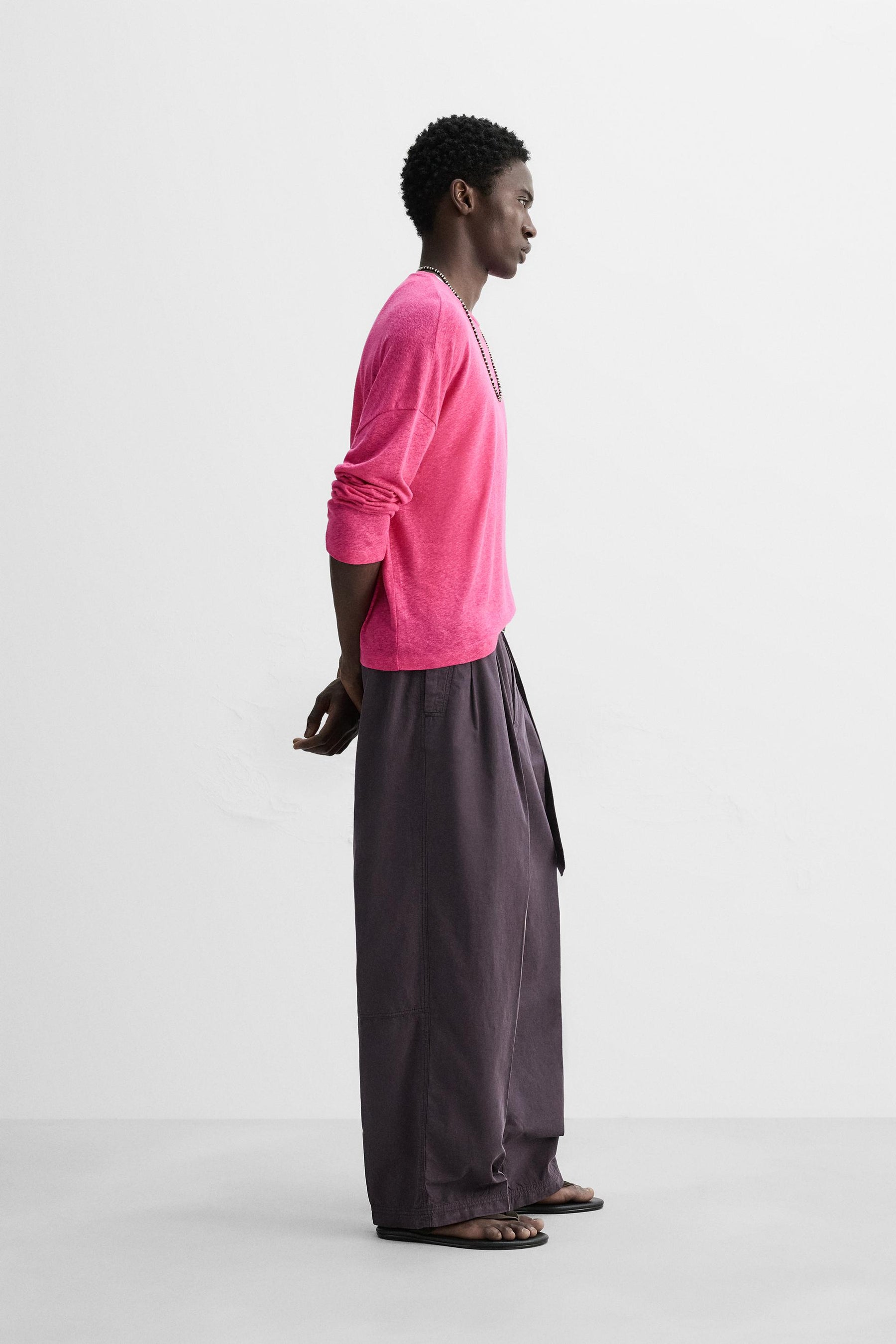 VISCOSE - LINEN T-SHIRT - Image 4