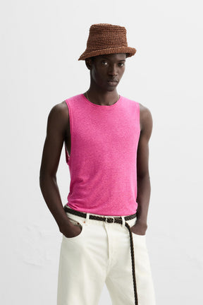 VISCOSE-LINEN TANK TOP - Image 2
