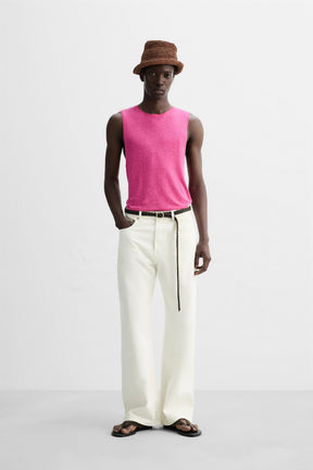 VISCOSE-LINEN TANK TOP - Image 1