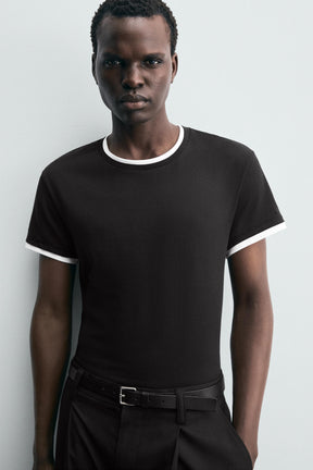 T-SHIRT WITH CONTRAST TRIMS - Image 6
