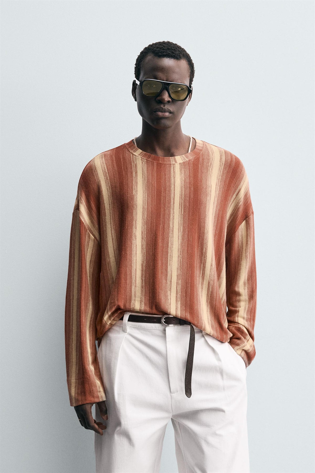 FLOWING STRIPED T-SHIRT - Image 2