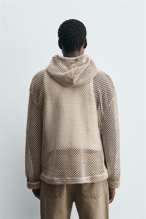 CROCHET TEXTURED SWEATSHIRT - Image 3
