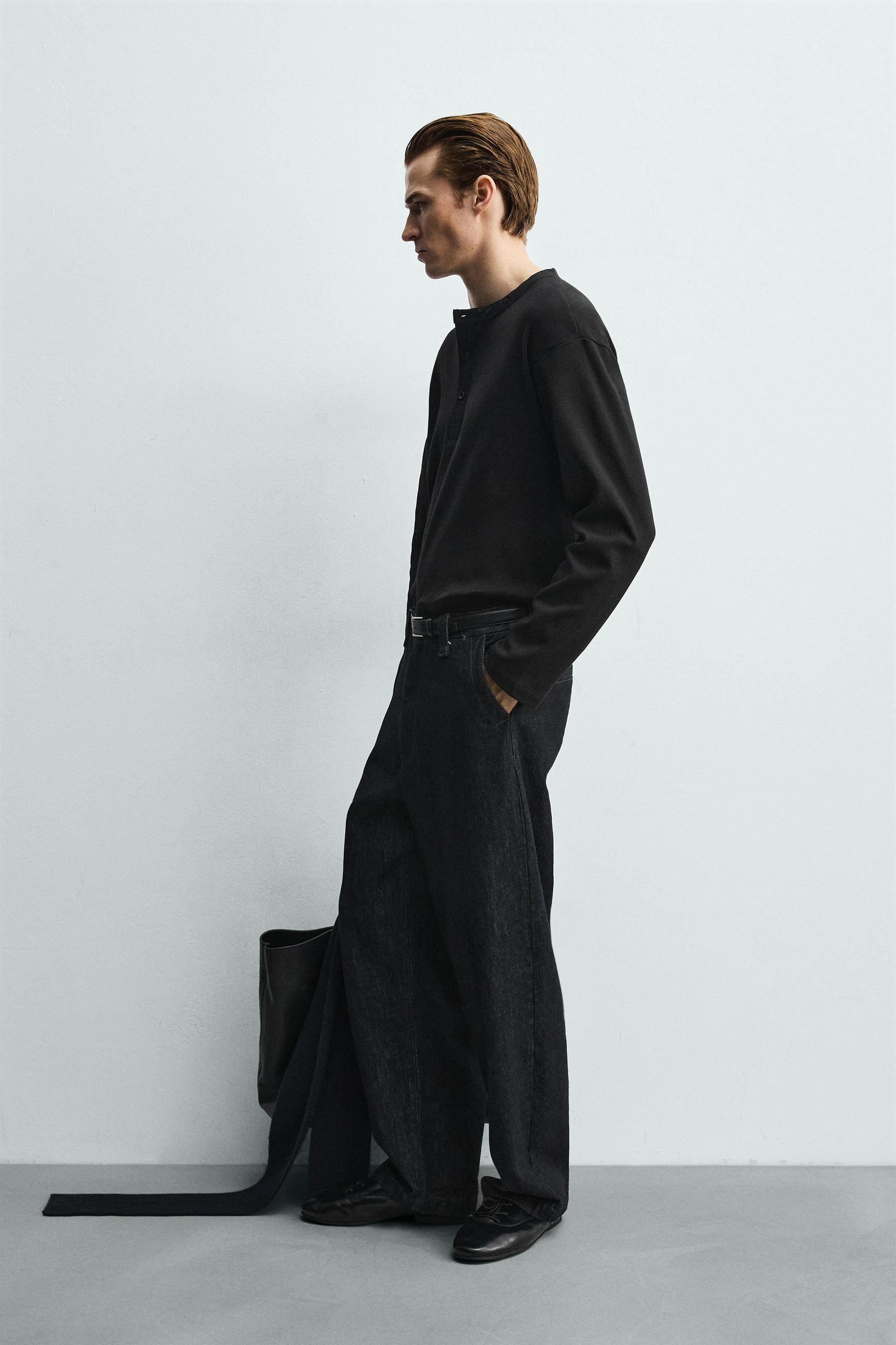 RIBBED HENLEY T-SHIRT - Image 4