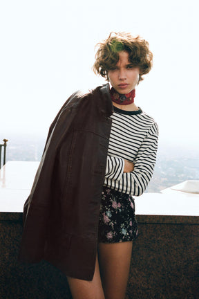 Jacke aus gewaschenem Leder