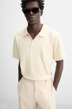 TEXTURED POLO SHIRT - Image 5