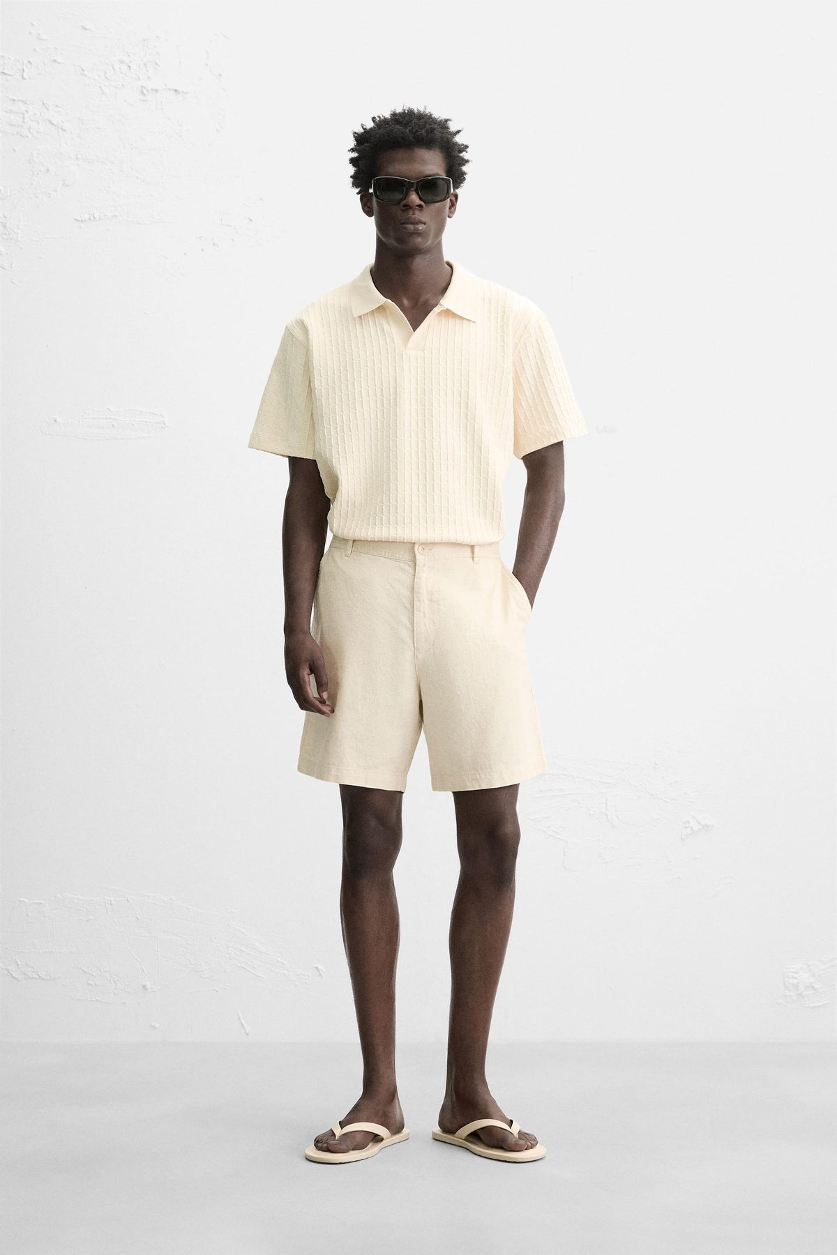 TEXTURED POLO SHIRT - Image 1