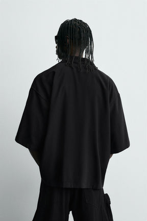 EMBROIDERED TEXT FLOWING SHIRT - Image 3