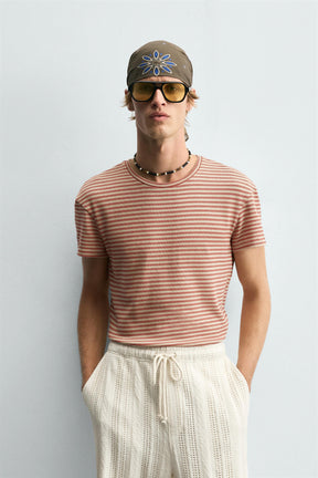 STRIPED JACQUARD T-SHIRT - Image 2