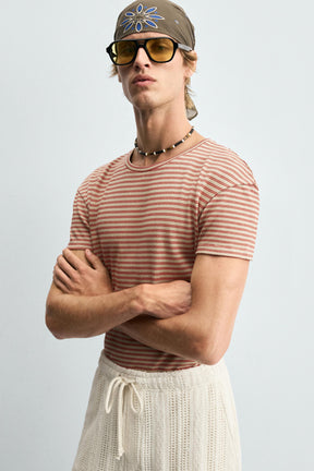 STRIPED JACQUARD T-SHIRT - Image 5