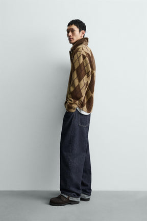 DIAMOND JACQUARD TEXTURED POLO SHIRT - Image 4