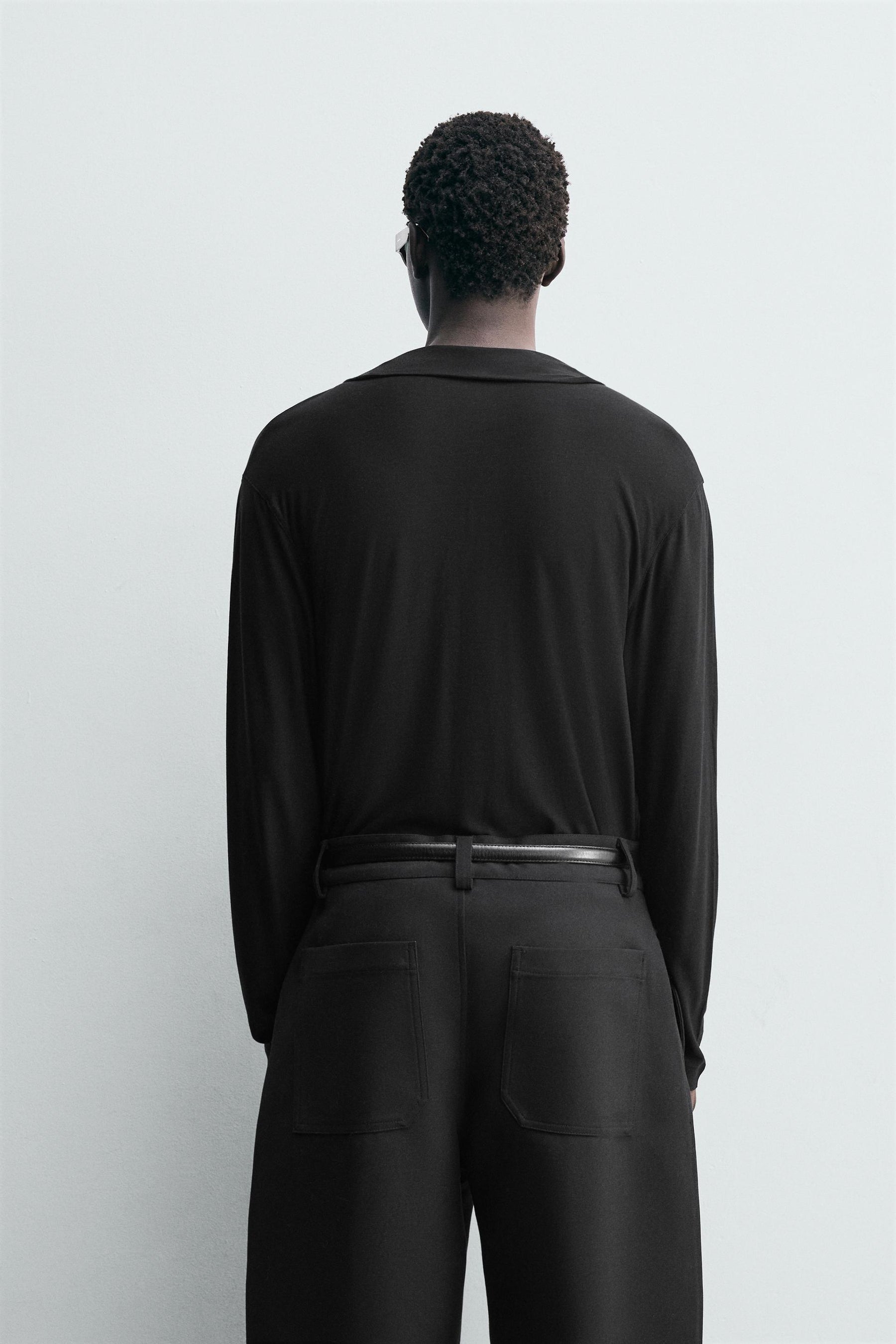 SEMI-SHEER LYOCELL POLO SHIRT - Image 3