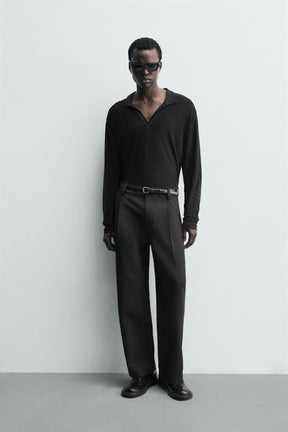 SEMI-SHEER LYOCELL POLO SHIRT - Image 1