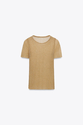 METALLIC SHORT SLEEVE SHIRT