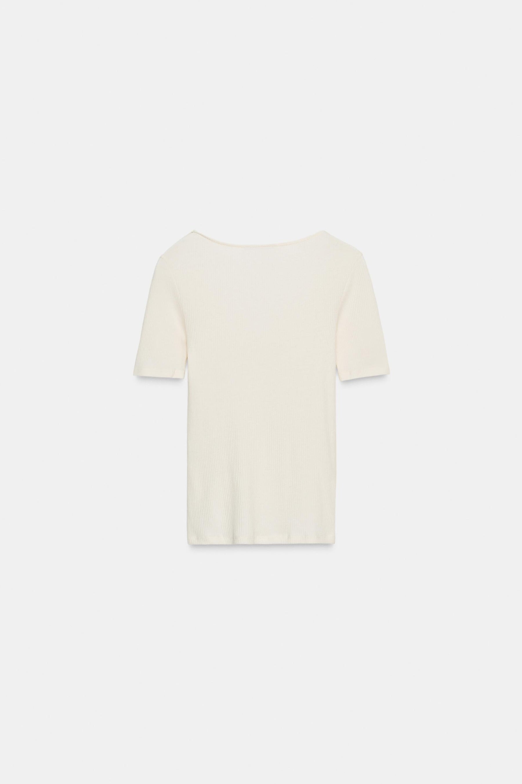 Ribbed Lace T-Shirt