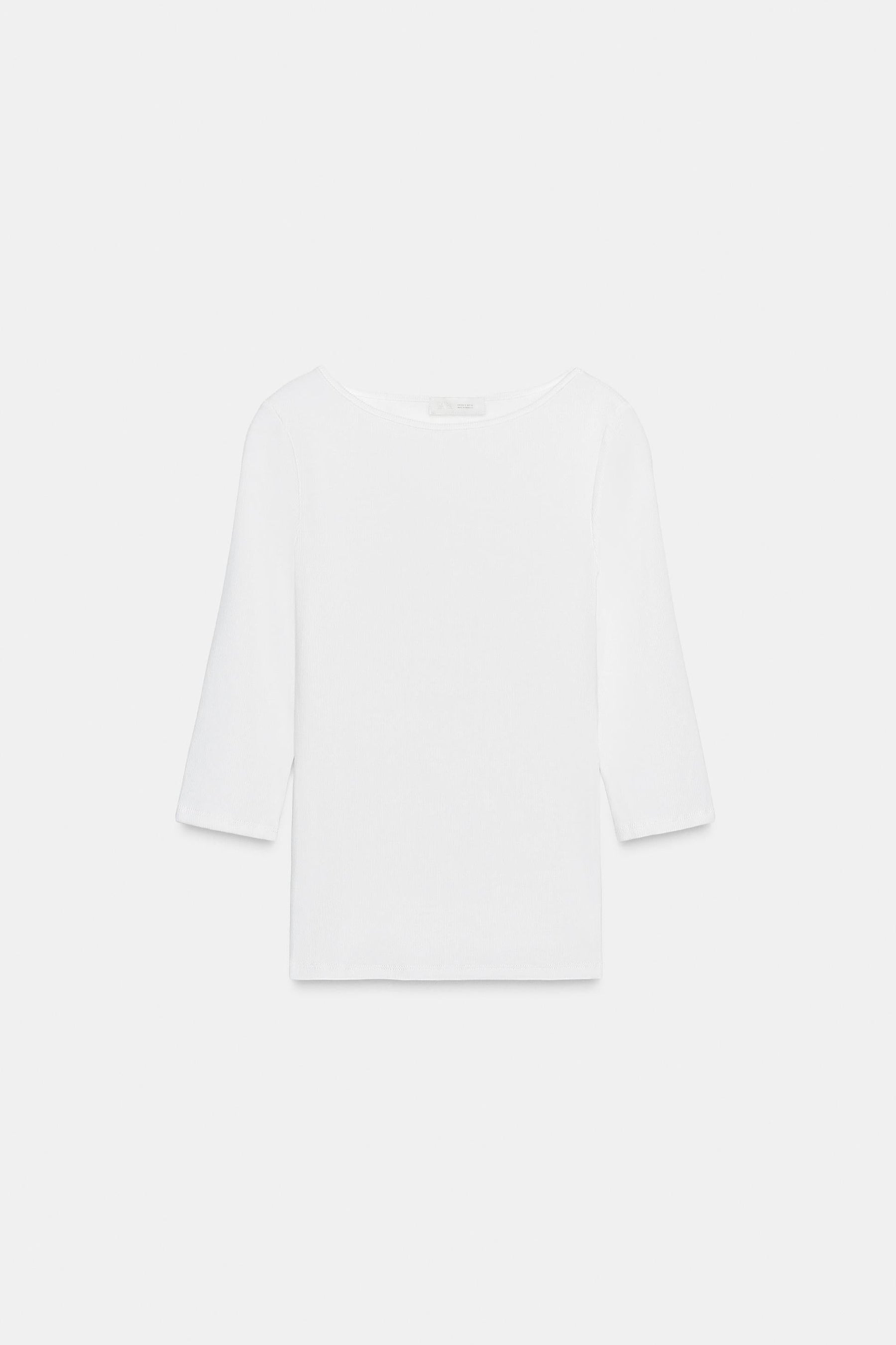 COTTON BOAT NECK SHIRT