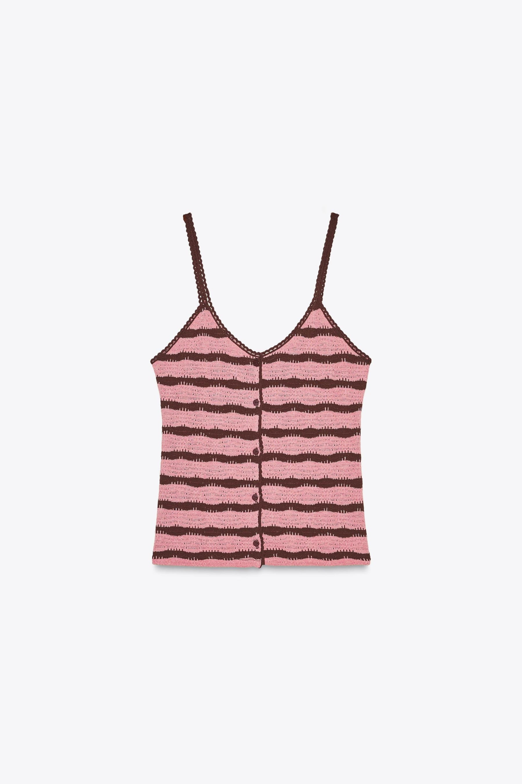 Striped Knitted Crop Top