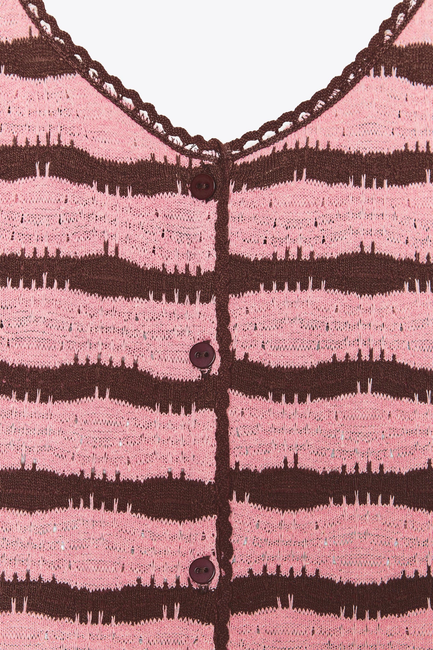 Striped Knitted Crop Top
