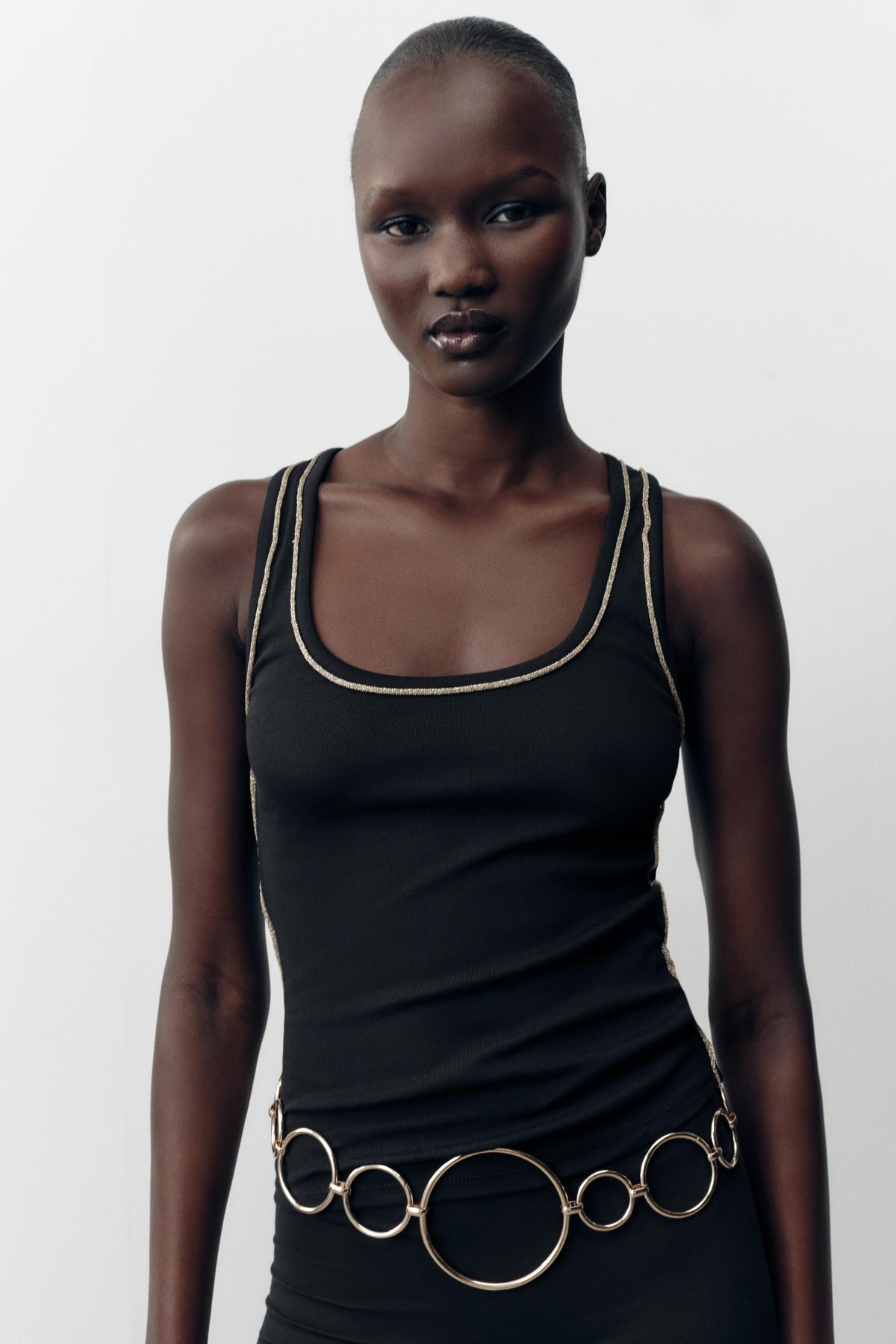 Metallic Trim Top