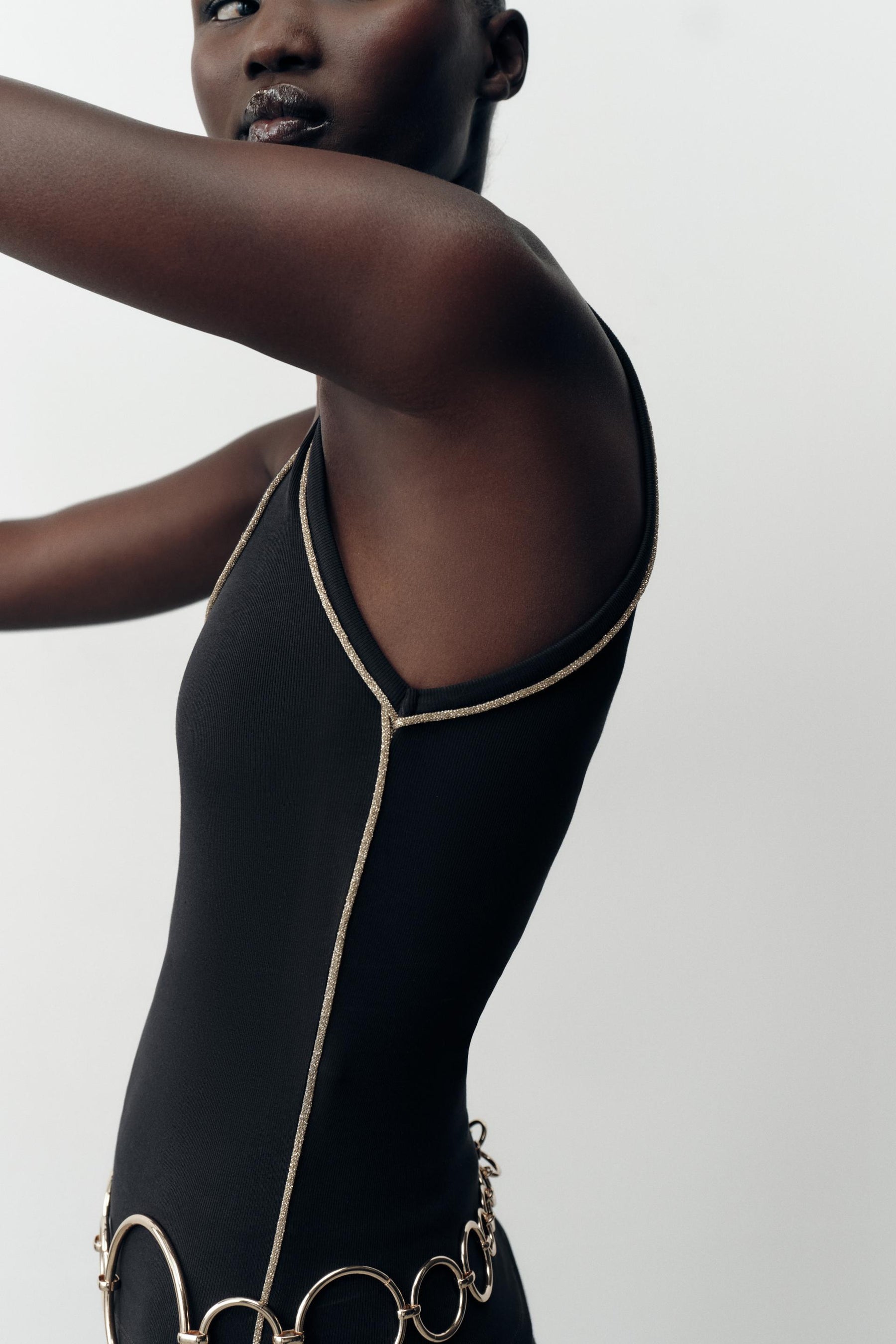 Metallic Trim Top
