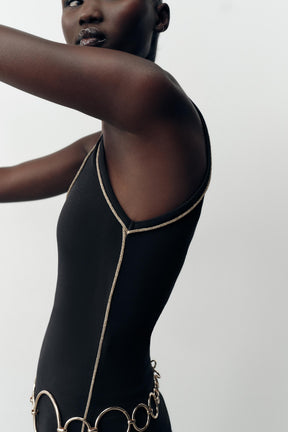Metallic Trim Top