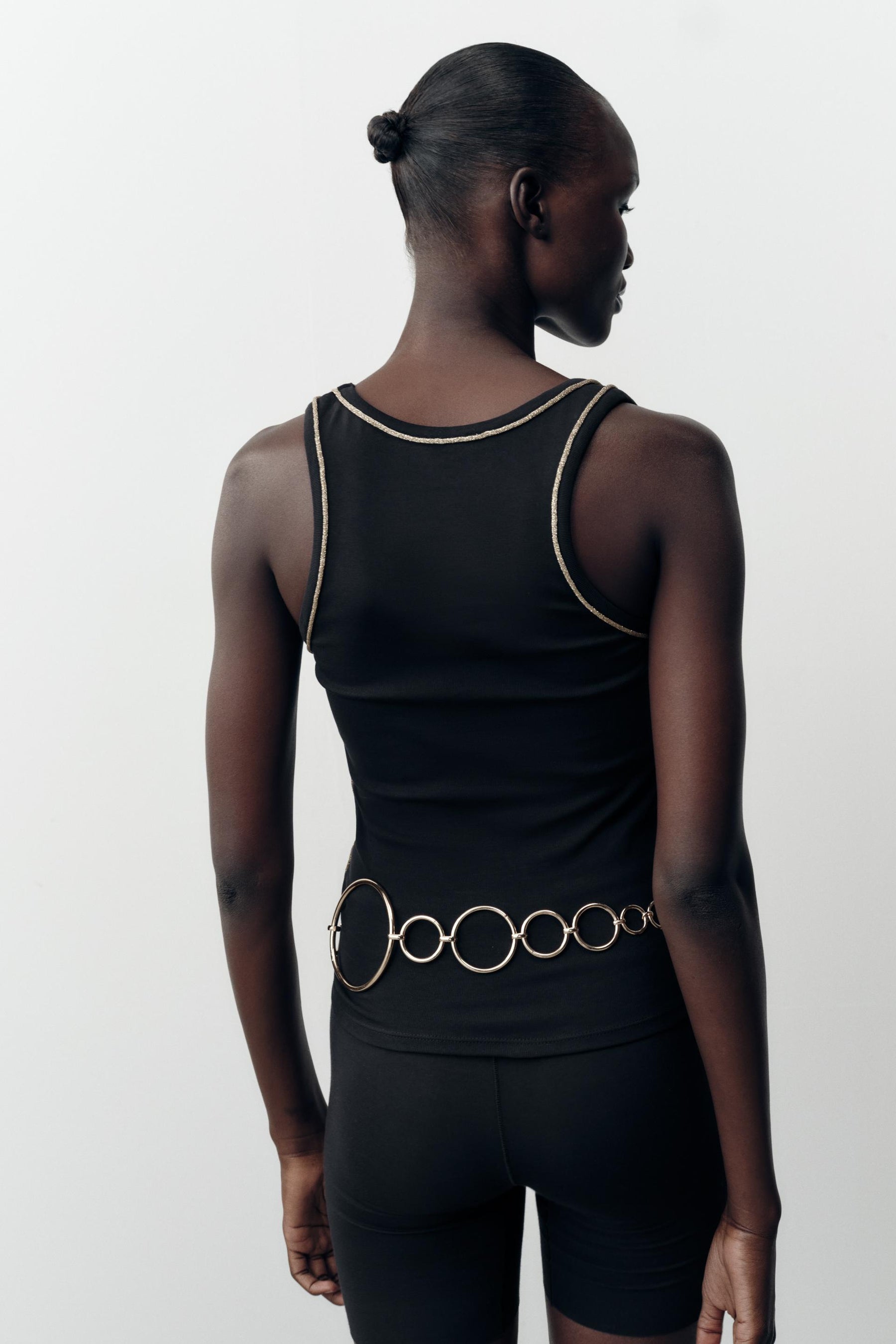 Metallic Trim Top