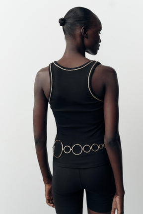 Metallic Trim Top