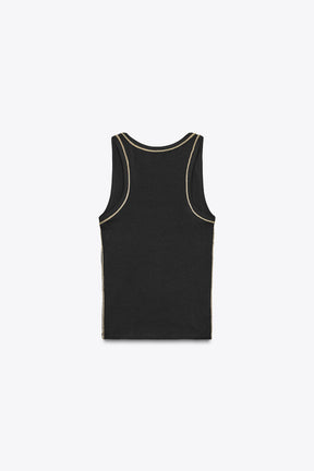 Metallic Trim Top