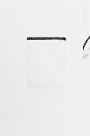 T-Shirt mit Metallic-Fadenbesatz