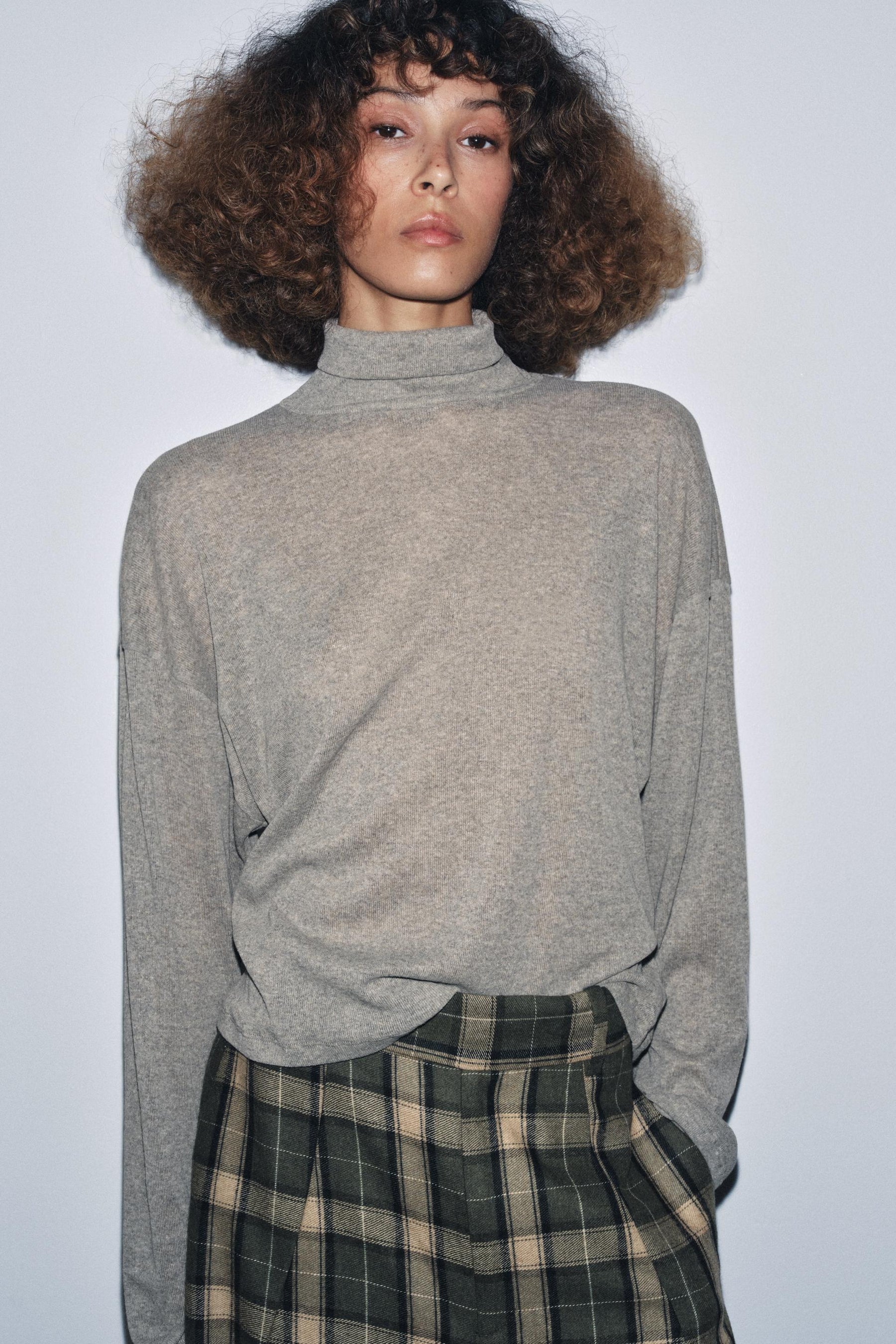High-neck T-shirt