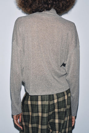 High-neck T-shirt